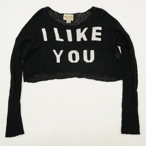 *Rare* Wildfox I Like You Cropped Sweater